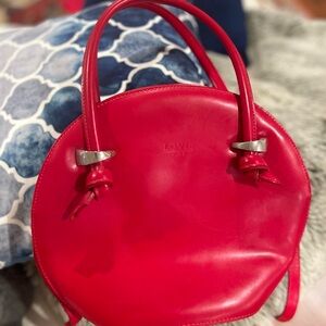 Vintage Red Lovie Paris circle purse